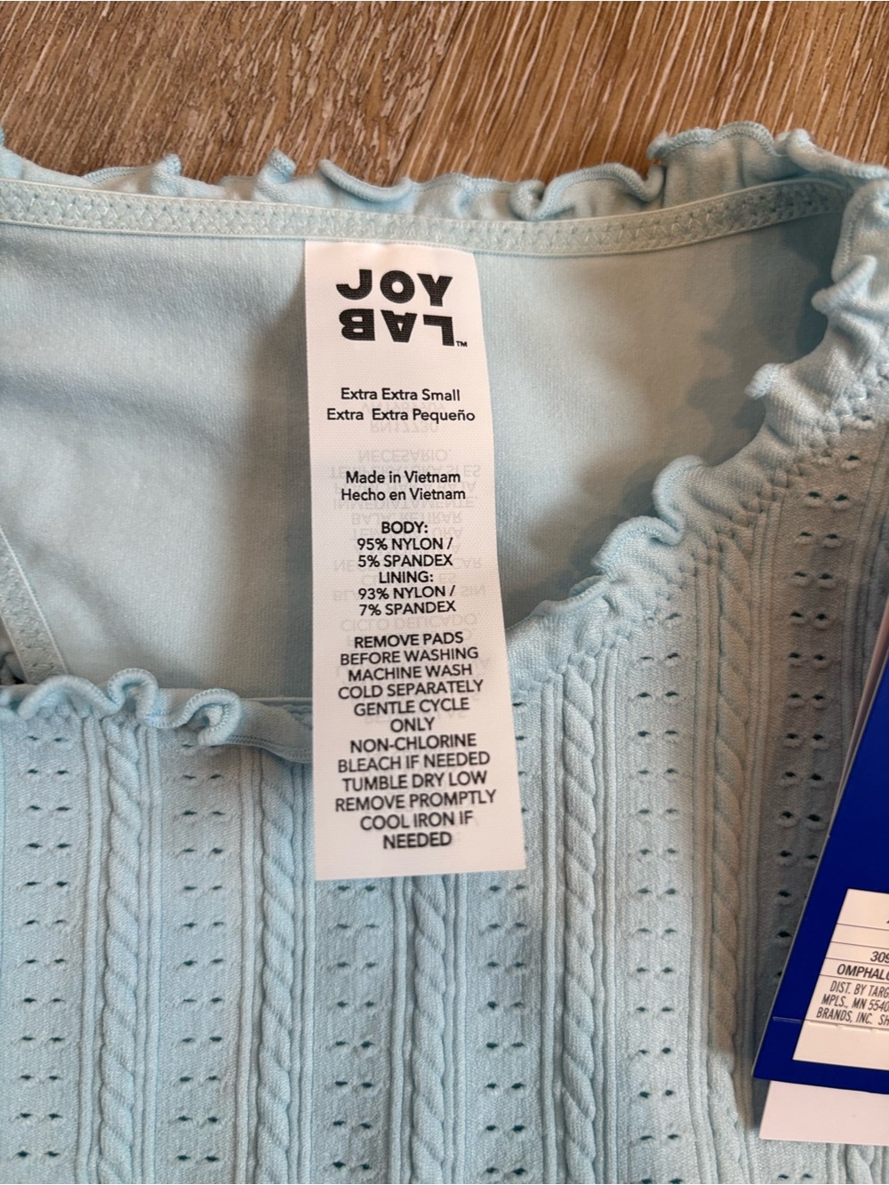 Joy Lab Ribbed Knit Tank Tops - Navy and Light Blue - Picture 3 of 5
